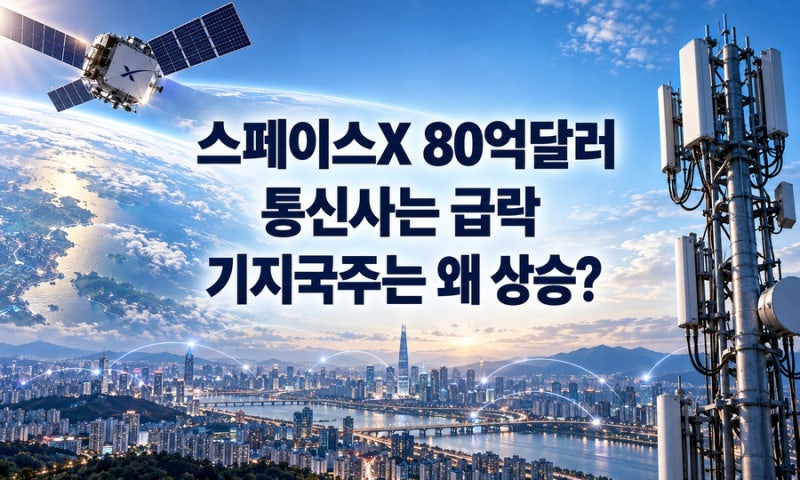 스페이스X 80억달러 주파수 인수｜통신 3사는 급락하고 기지국주는 오른 이유