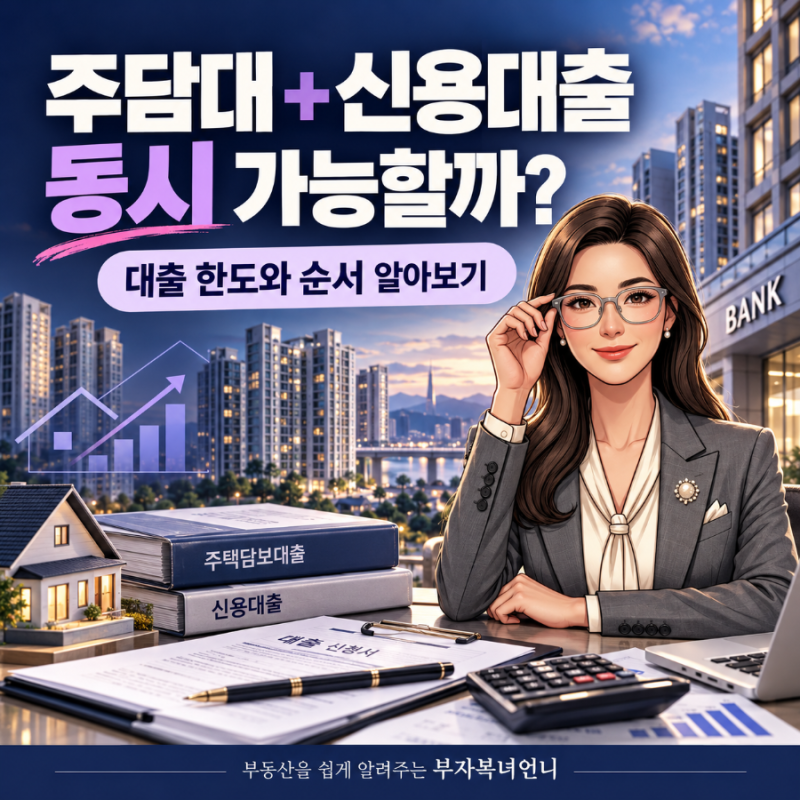 주담대 신용대출 동시 가능할까? 대출 한도와 순서 알아보기