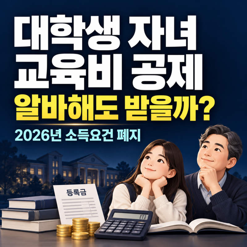 대학생 자녀 교육비 공제, 아르바이트 소득이 있어도 받을까?