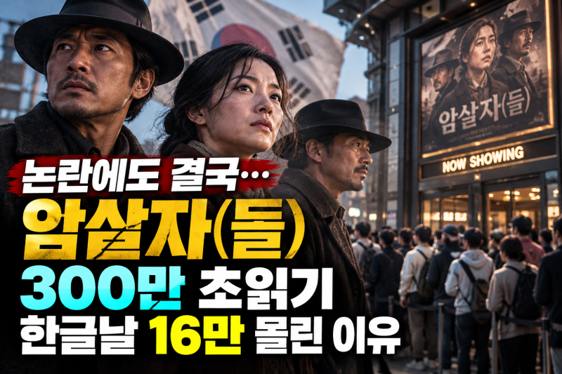 "논란에도 결국…" 영화 '암살자(들)' 300만 초읽기, 한글날 16만 몰린 이유