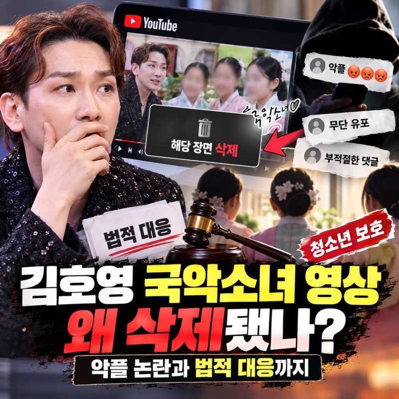 김호영 국악소녀 영상 왜 삭제됐나? 악플 논란과 법적 대응까지