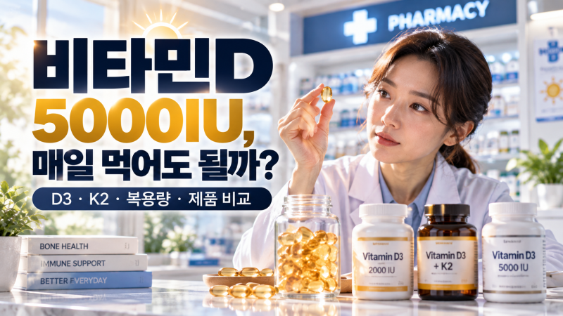 비타민D 5000IU, 매일 먹어도 될까?
