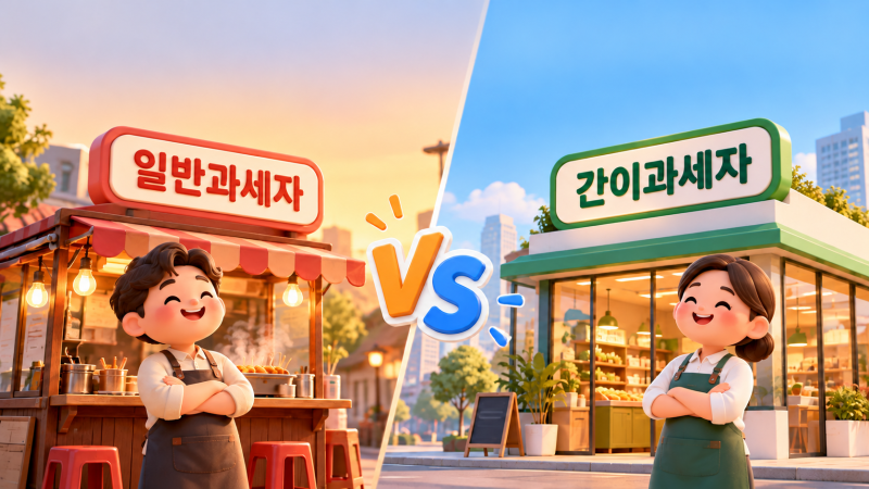 "간이과세자인데 부가세 고지서가 날아왔다고? 일반과세자와의 결정적 차이 총정리!"