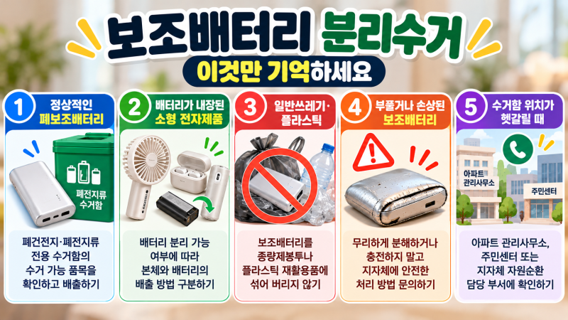 보조배터리 버리는 방법, 일반쓰레기에 넣으면 안 되는 이유알아봤다