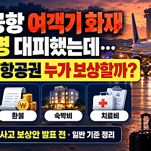 청주공항 여객기 화재, 167명 대피했는데… 호텔비·항공권은 누가 보상할까?