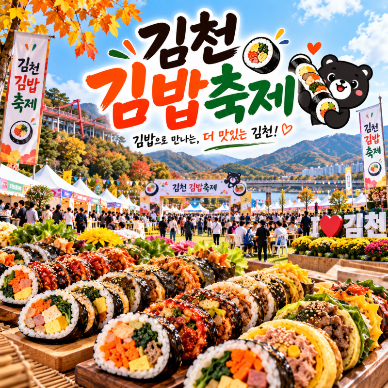 2026 김천김밥축제 일정·셔틀버스·구역 안내 총정리｜올해는 3일간 열리는 김밥 소풍