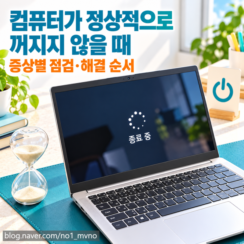 컴퓨터가 정상적으로 꺼지지 않을 때, 증상을 구분하고 순서대로 점검하는 방법