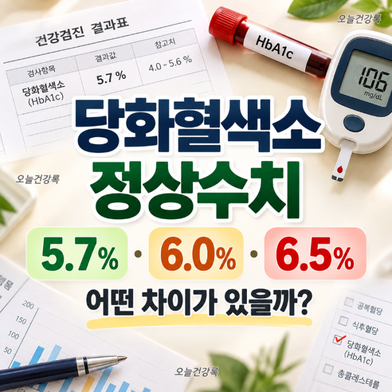 당화혈색소 정상수치 5.7%·6.5% 기준, 당뇨 전단계와 당뇨병 차이는?