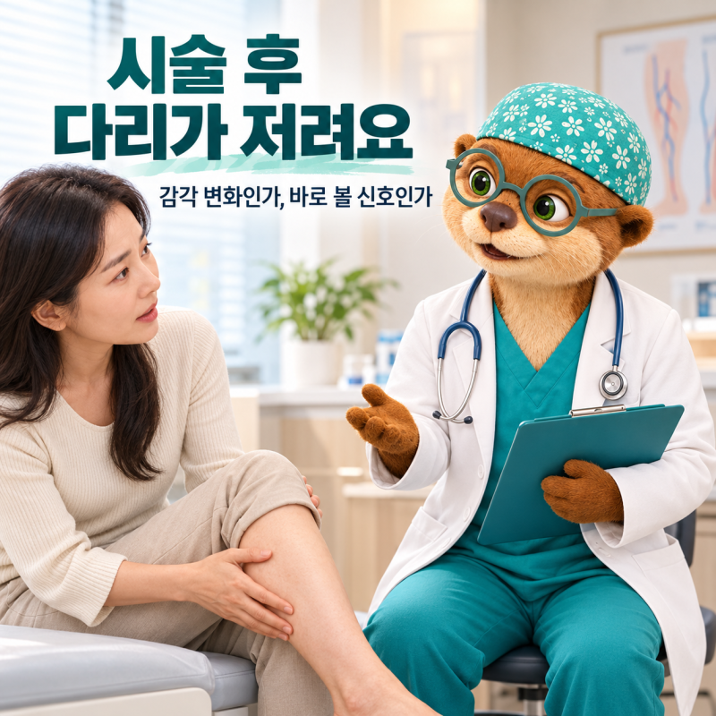 하지정맥류 시술 후 다리가 저려요｜감각 변화·혈전·신경 이상 구분법