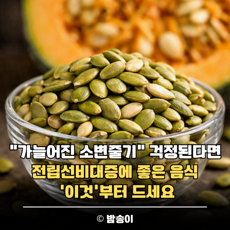 전립선비대증에 좋은 음식, "가늘어진 소변줄기" 걱정된다면 '이것'부터 드세요
