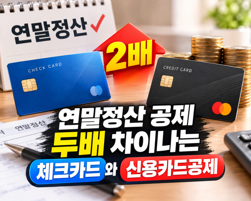 '동일실적→ 공제는 두배차이' 연말정산 체크카드 신용카드공제 총정리