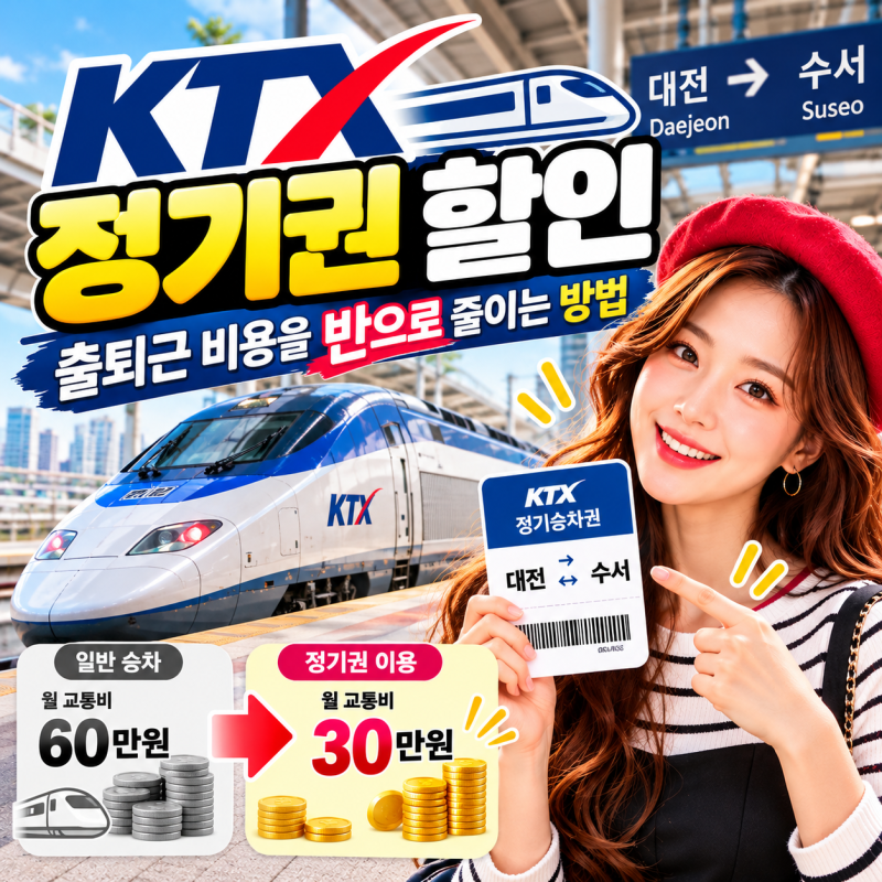 ktx 정기권 할인 출퇴근 비용을 반으로 줄이는 이용방법