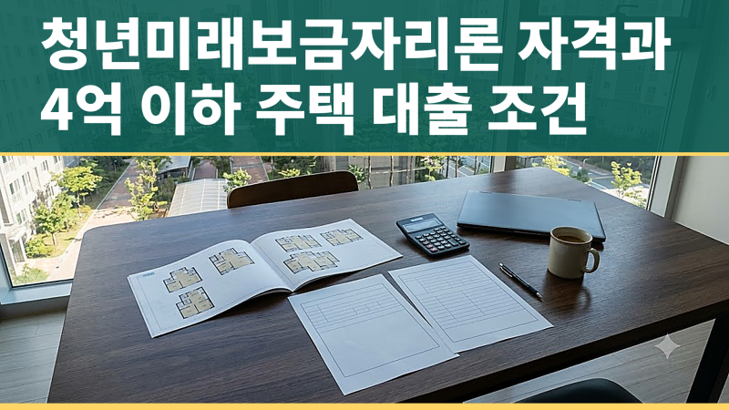 청년미래보금자리론 자격과 4억 이하 주택 대출 조건