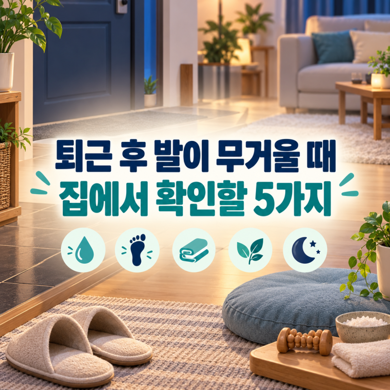퇴근 후 발이 무거울 때, 바로 주무르지 마세요｜집에서 확인할 5가지