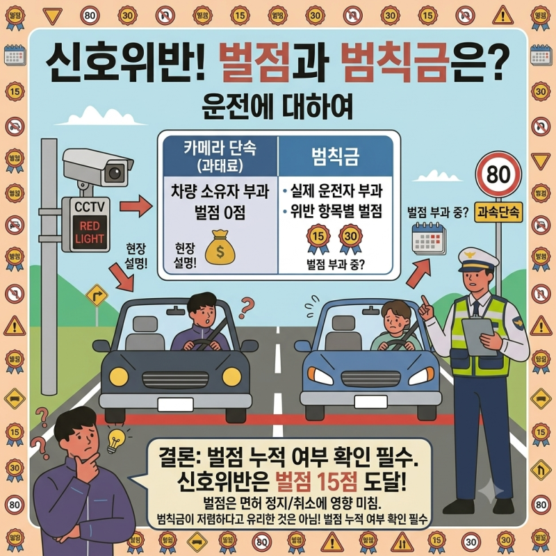 자동차 과태료 범칙금 차이, 벌점부터 금액까지 헷갈리는 이유