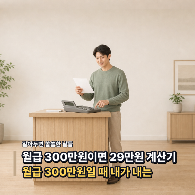 월급 300만원이면 29만원, 내 4대보험 공제액은 얼마?