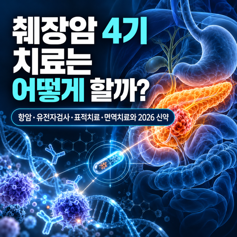 췌장암 4기 치료는 어떻게 할까? 항암·유전자검사·표적치료·면역치료와 2026 신약