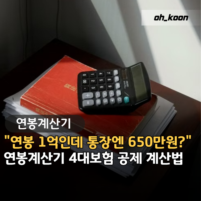 연봉계산기 "연봉 1억인데 통장엔 650만원?" 4대보험 공제의 실체
