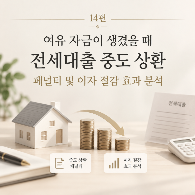 [14편]여유 자금이 생겼을 때 전세대출 중도 상환 페널티 및 이자 절감 효과 분석