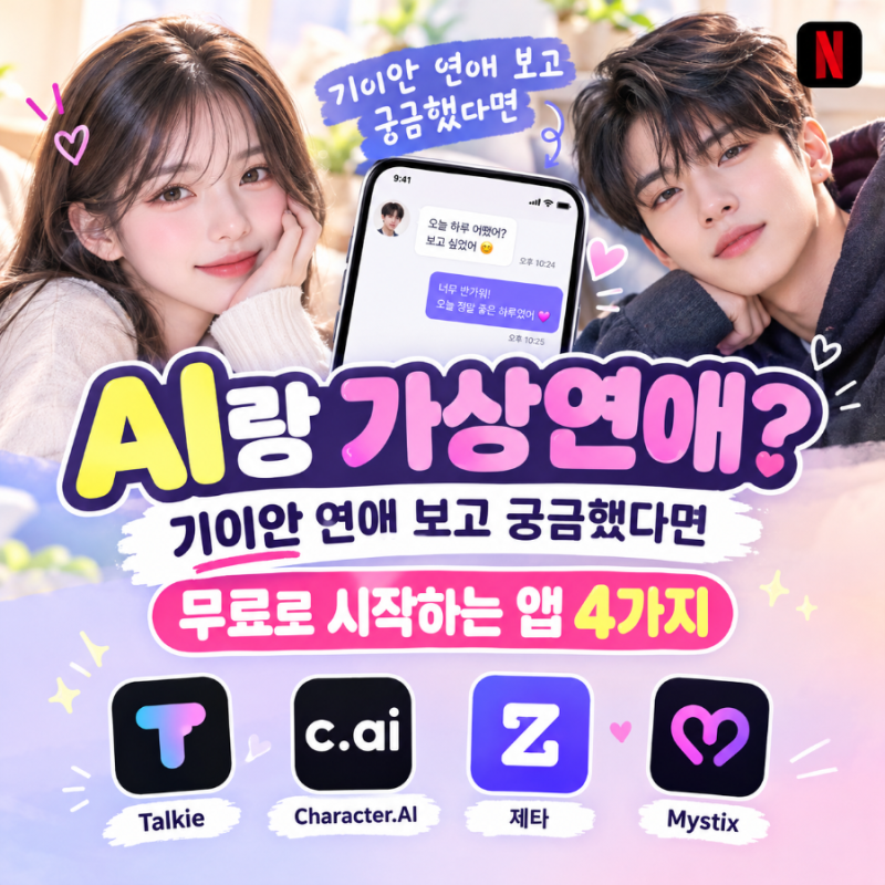 넷플릭스 기이안 연애 보고 궁금해진 AI 가상연애! 직접 해볼 수 있는 앱 4가지