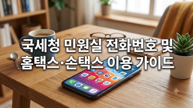 국세청 민원실 전화번호 및 홈택스·손택스 이용 가이드