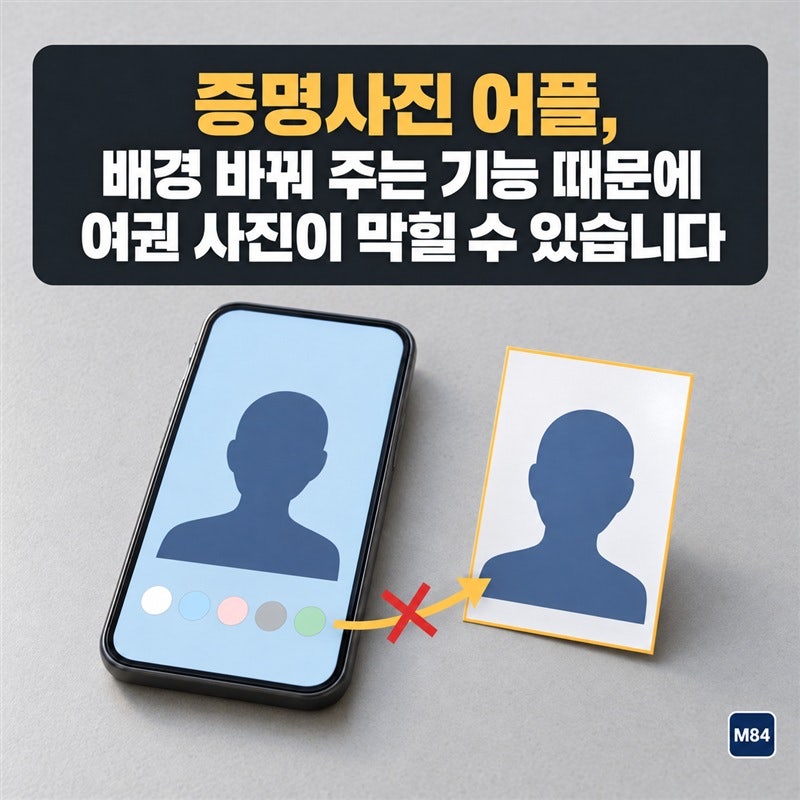 증명사진 어플, 배경 바꿔 주는 기능 때문에 여권 사진이 막힐 수 있습니다 — 접수 전 확인 4....