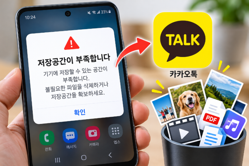카카오톡 용량 줄이는 방법 7가지｜사진·동영상 정리하고 스마트폰 저장공간 확보하기