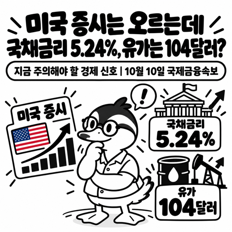 미국 증시는 오르는데 국채금리 5.24%, 유가는 104달러? 지금 주의해야 할 경제 신호｜10월 10일 ....