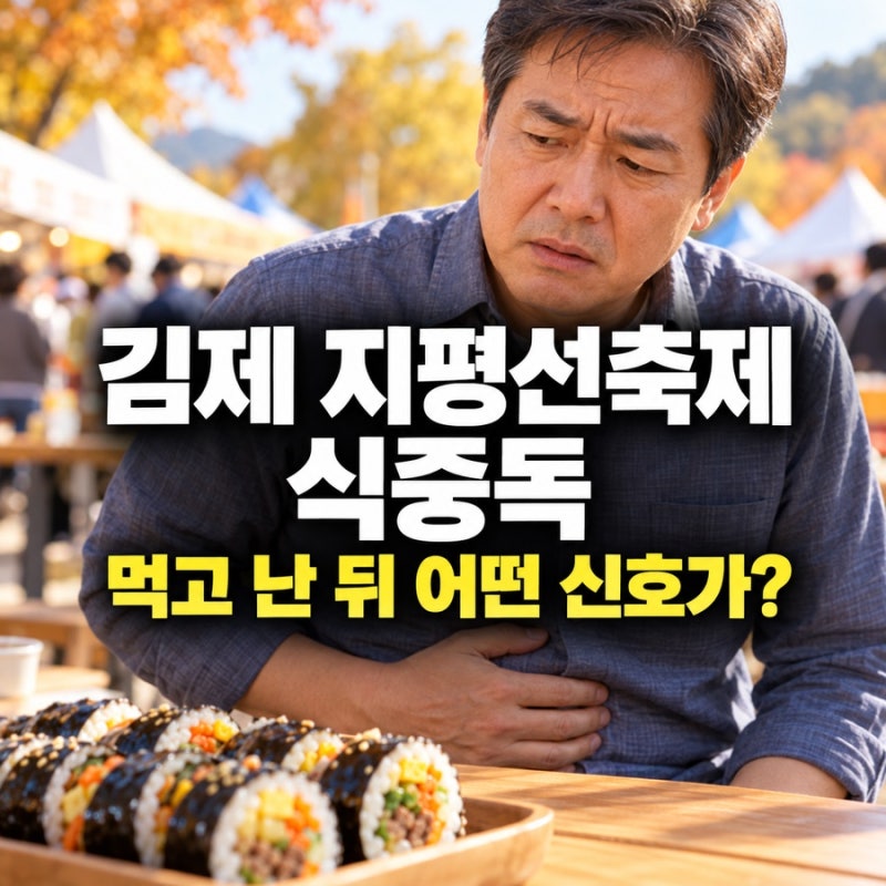 김제 지평선축제 식중독, 김밥 먹은 뒤 나타난 증상은?