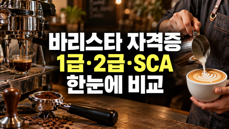 바리스타 자격증 종류 비교: 1급 vs 2급, 발급 기관, 취득 방법, 비용, 활용도