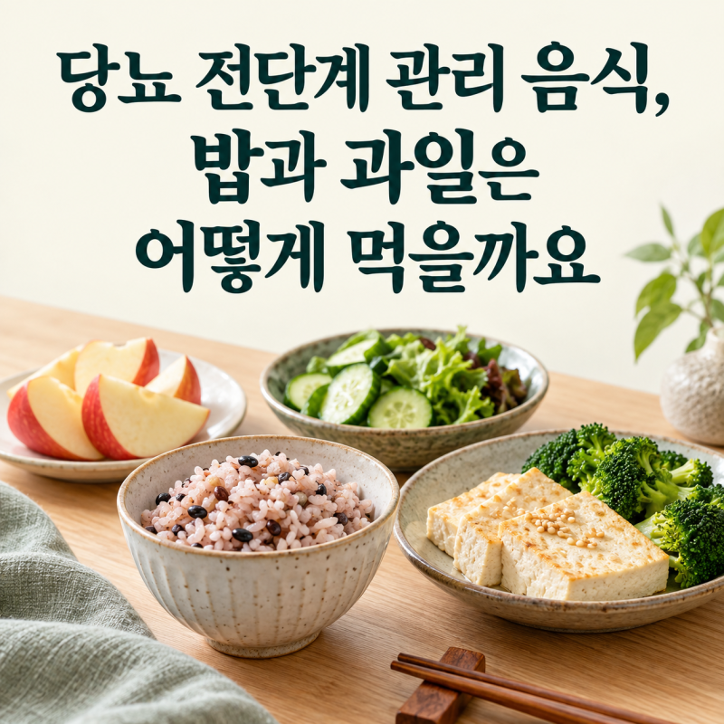 당뇨 전단계 관리 음식, 밥과 과일은 어떻게 먹을까요