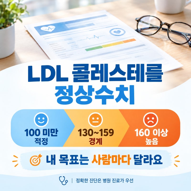 LDL 콜레스테롤 정상수치와 위험군별 목표 기준, 결과지 보는 법