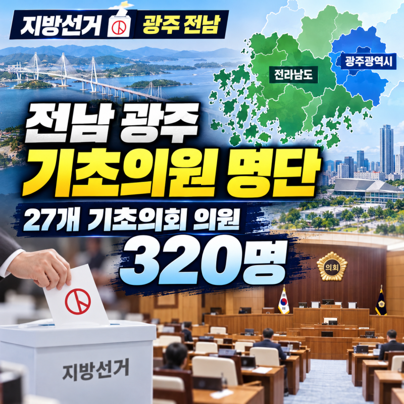 [지방선거 광주전남] 전남광주 기초의원 명단