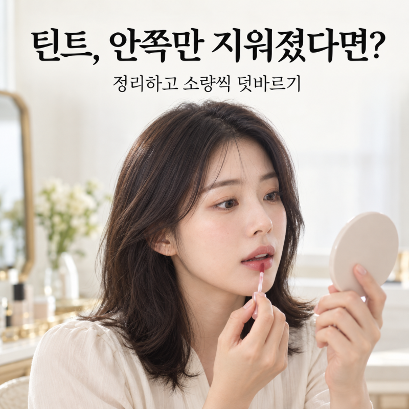 틴트가 입술 안쪽만 지워지는 이유, 얼룩 없이 덧바르려면?