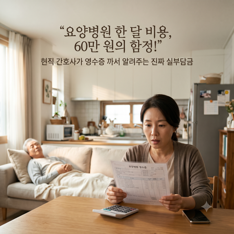 "60만 원인 줄 알았는데 250만 원?" 요양병원 한 달 비용, 고지서 열어보고 기겁하는 진짜 이유