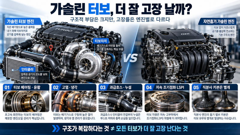 터보엔진, 자연흡기보다 고장 위험이 높을까?