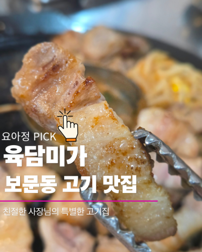 보문동 고기집 육담미가 성북구고기맛집은 세계3대 돈육 듀록고기 먹으러 오세요