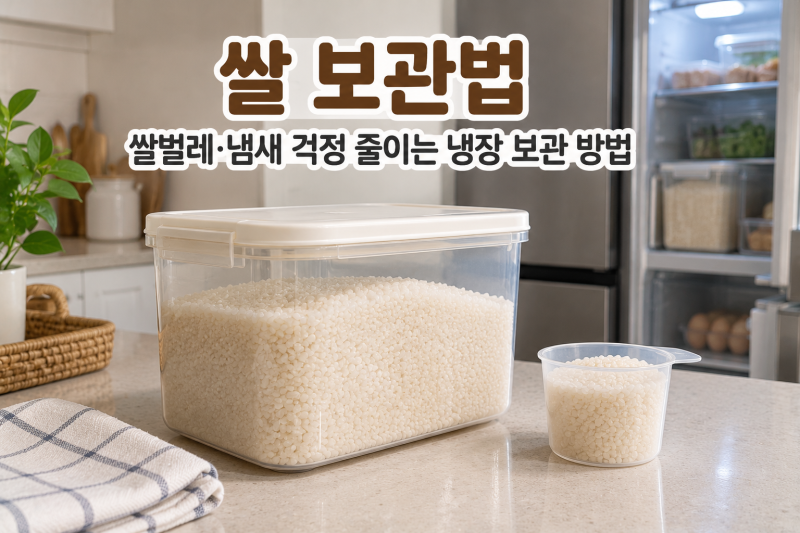 쌀 보관법｜쌀벌레·냄새 걱정 줄이는 냉장 보관 방법