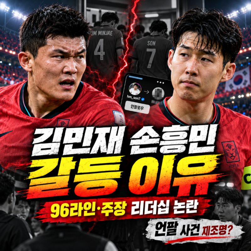 김민재 손흥민 갈등 이유, 축구화 던지고 96라인 은퇴설까지? 2023년 언팔 사건도 재조명