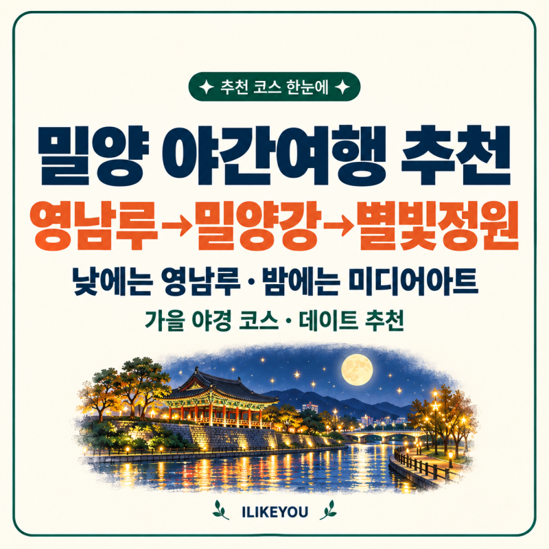 2026 밀양 영남루 별빛정원 미디어아트 10월 입장료·운영시간·주차·관람코스