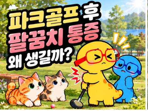 파크골프 팔꿈치 통증, 채를 가볍게 잡는데 왜 컵을 들 때까지 아플까요?