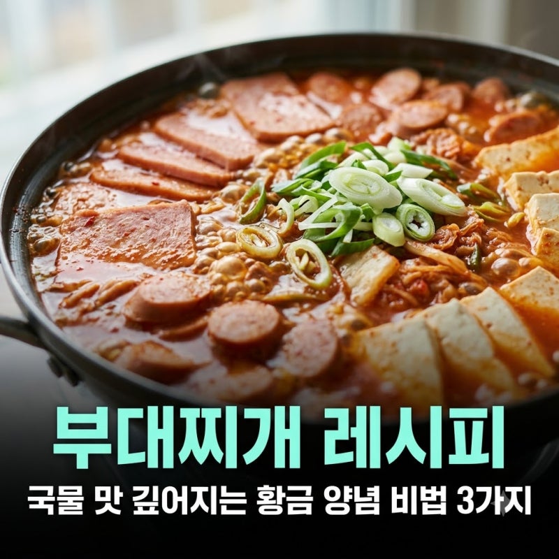 부대찌개 레시피 국물 맛 깊어지는 황금 양념 비법 3가지