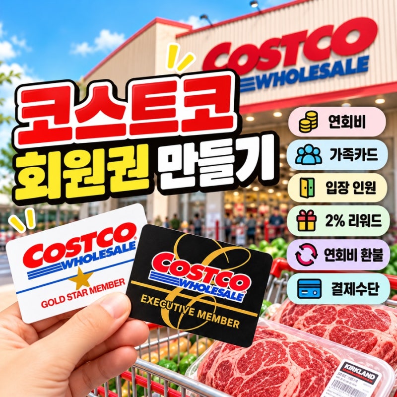 2026 코스트코 회원권 만들기｜연회비·가족카드·입장 인원·리워드 환불 총정리