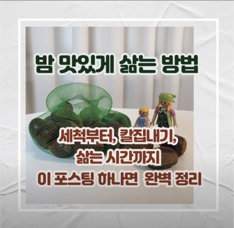 밤 삶는 방법 초보용｜세척부터 칼집내기, 삶는시간까지 한 번에 정리
