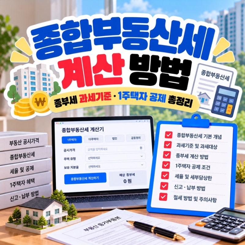 종합부동산세 계산 방법｜종부세 과세기준·1주택자 공제 총정리