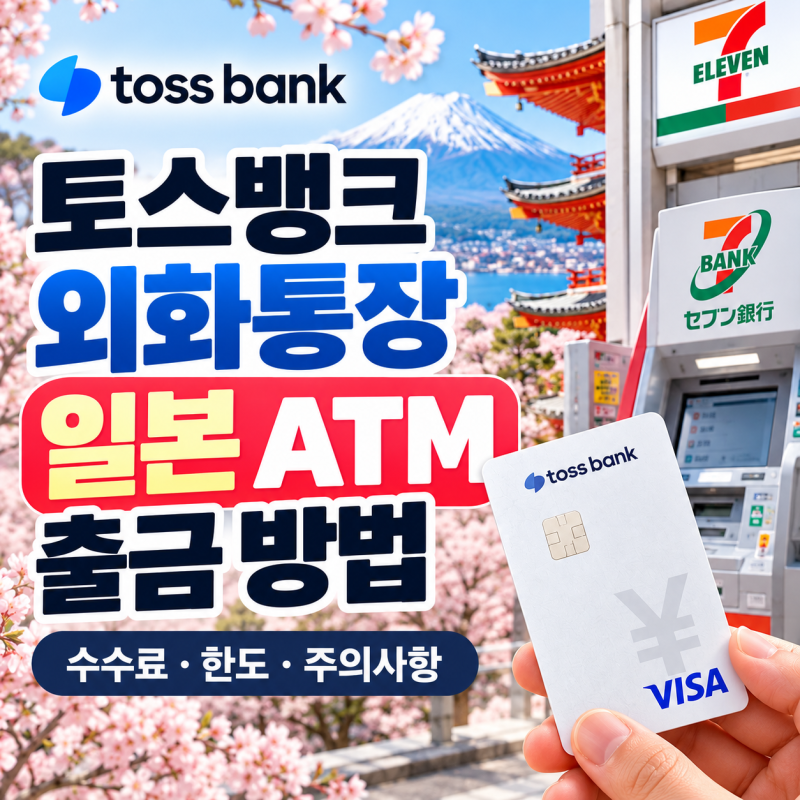 토스뱅크 외화통장 일본 ATM 출금 방법｜수수료·주의사항 총정리