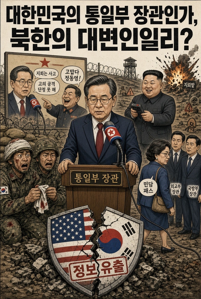 [기자수첩] 대한민국의 통일부 장관인가, 북한의 대변인인가? 정동영 장관의 납득하기 힘든 ....