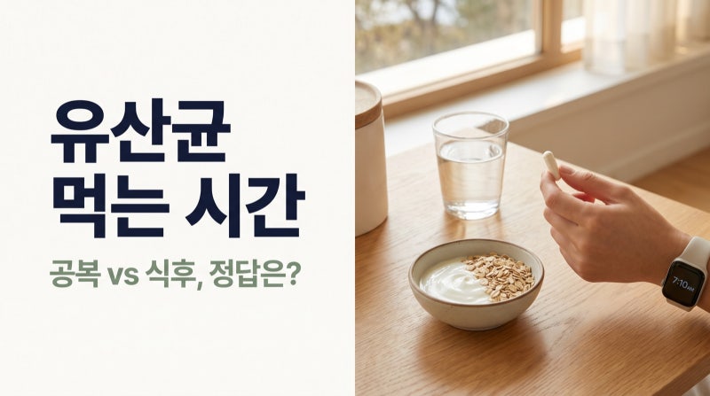 유산균 먹는 시간, 공복 vs 식후 정답은? 식약처 기준