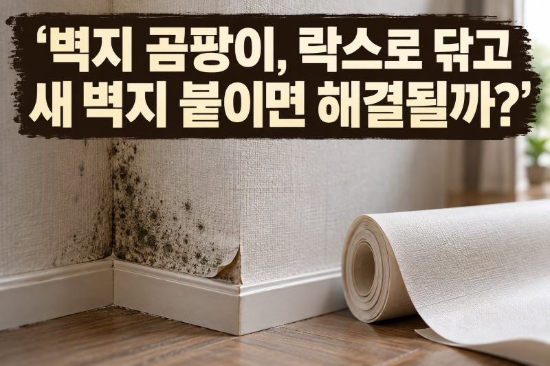 벽지 곰팡이, 락스로 닦고 새 벽지 붙이면 해결될까?