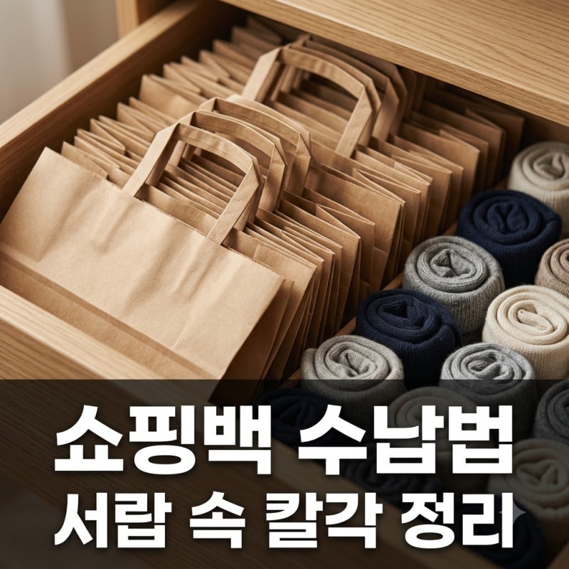 버리려던 종이 쇼핑백 3번 접었더니?.. 옷장 서랍 칼각 잡힌 이유